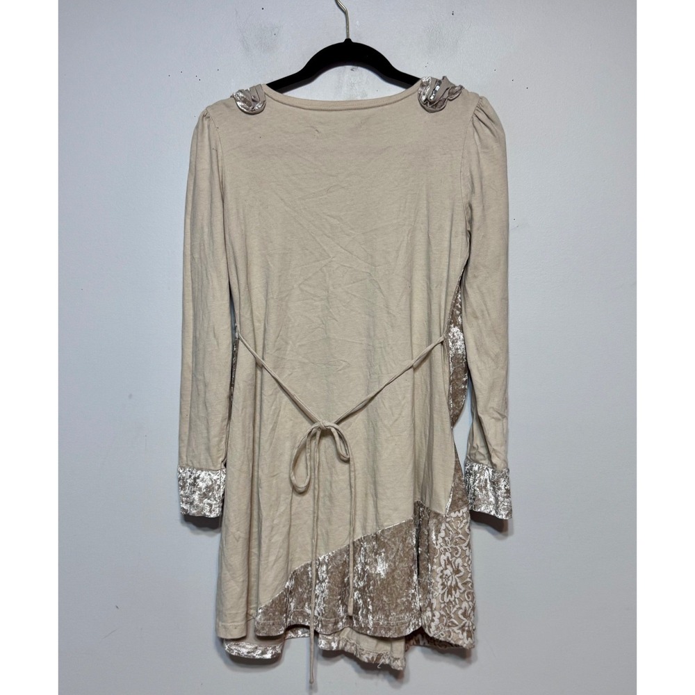 A'Reve Whimsigoth Velvet Lace Tunic Large Indie Fairy Grunge Granola Girl Earthy - Picture 4 of 7